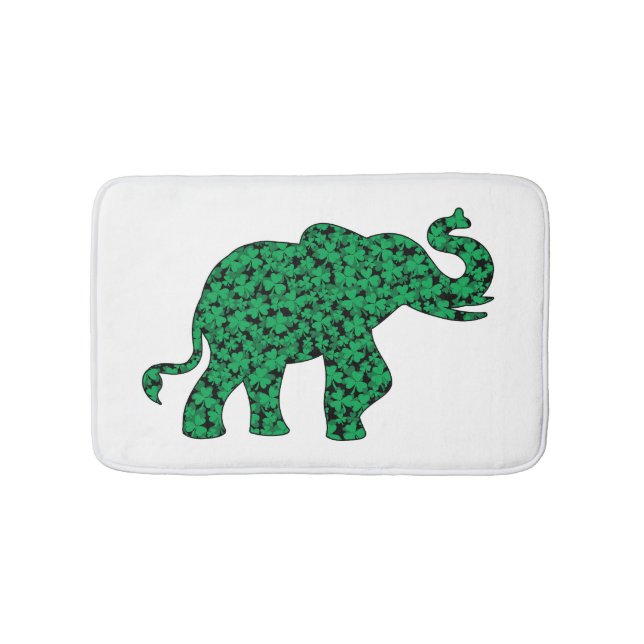 Tapis De Bain éléphant mignon en shamrock (Devant)