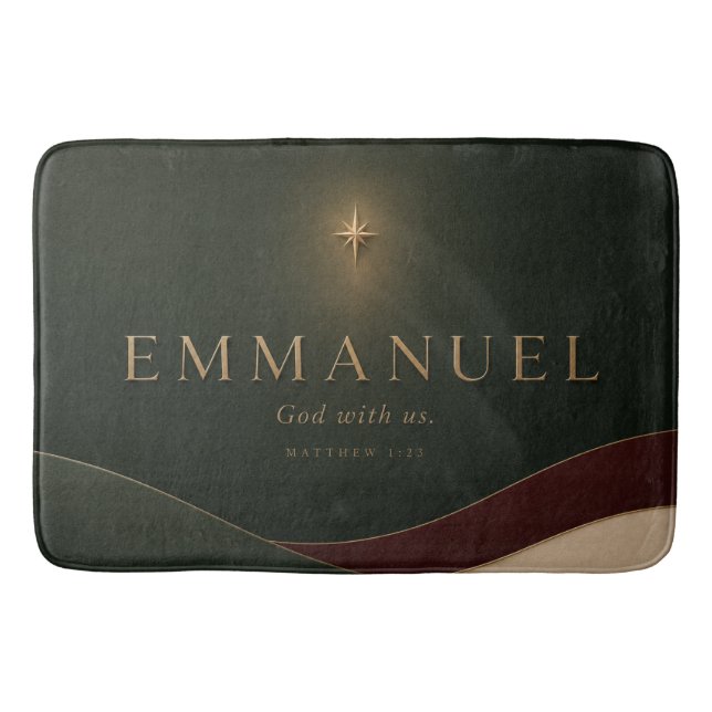 Tapis De Bain EMMANUEL | Matthieu 1:23 Chrétien  (Devant)