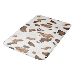 Tapis De Bain Empreinte Chocolat Brown Vache