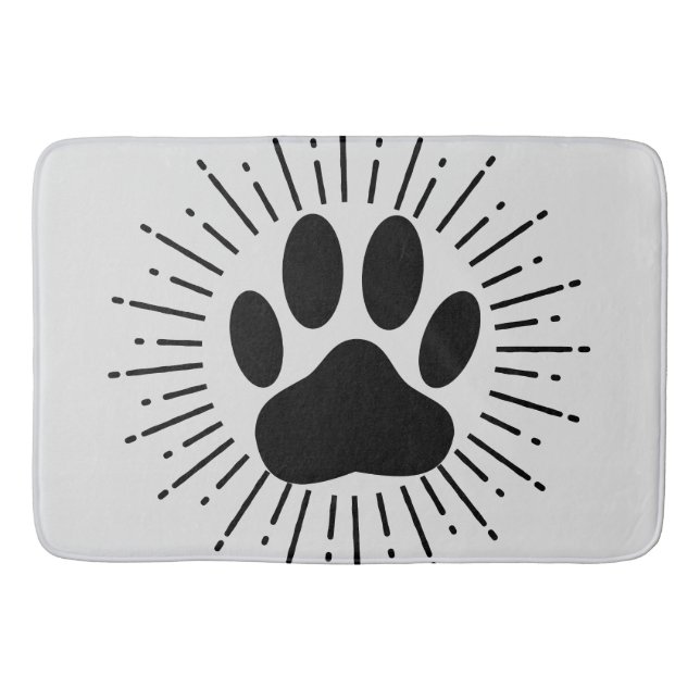 Tapis De Bain Empreinte De Chien Et Faisceau De Feu De Feu Vinta (Devant)