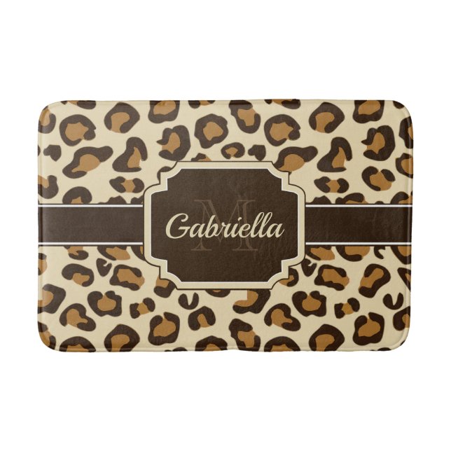 Tapis De Bain Empreinte de léopard (Devant)