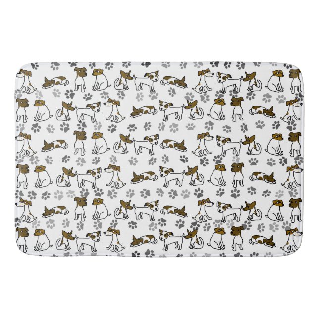 Tapis de bain empreinte de patte de Jack Russell (Devant)