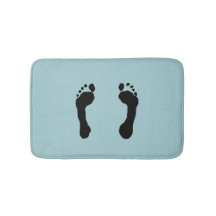 Empreintes de pas Noir-Embouties (bleues)