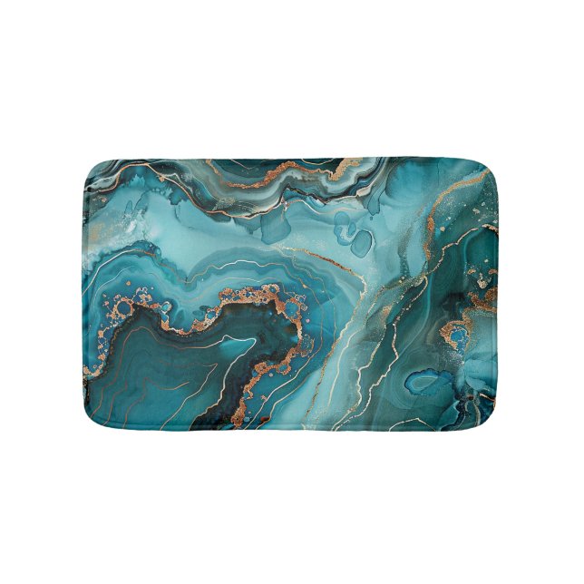 Tapis de bain en Agate de Teal (Devant)
