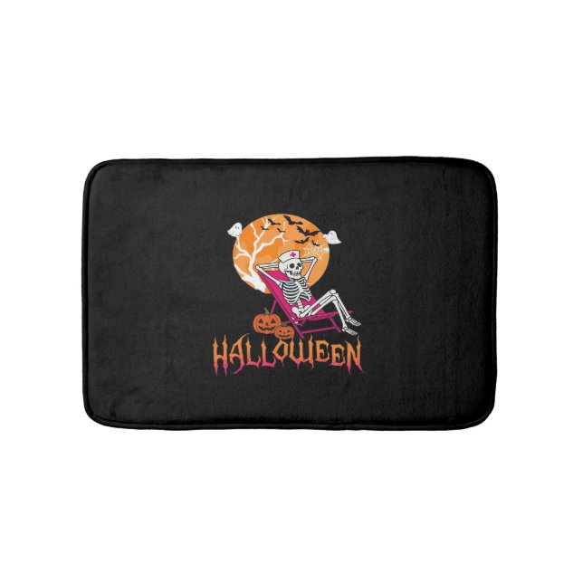 Tapis De Bain En Attente D'Halloween Infirmière D'Été Skeleton P (Devant)