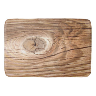 Tapis de bain en bois de trou de grain