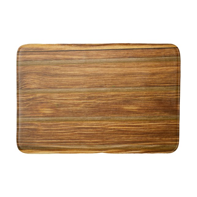 Tapis de bain en bois rustique - naturel et absorb (Devant)