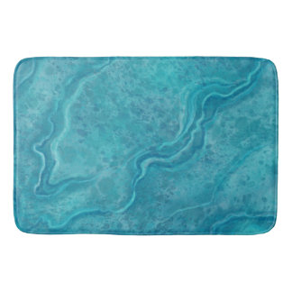 Tapis de bain en marbre turquoise