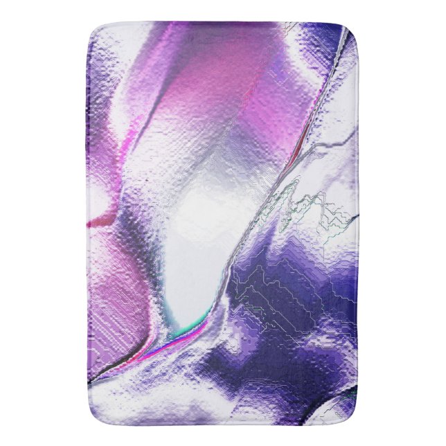 Tapis De Bain En métal mat, en couleur lilas et violet (devant Vertical)