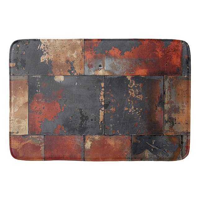 Tapis de bain en métal rouillé (Devant)