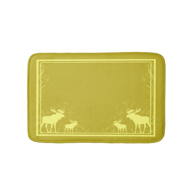 Tapis de bain en mousse de mémoire tourbillon d'or (Devant)