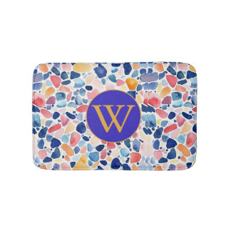Tapis de bain en terrazzo élégant