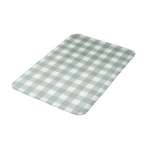 Tapis De Bain En vichy de grenouilles à bulles - plaid vert laur