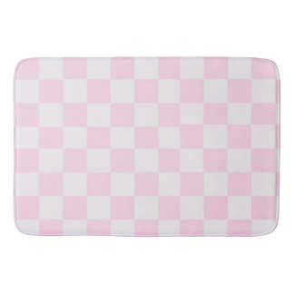 Tapis De Bain En vichy rose féminine douce À damiers fille
