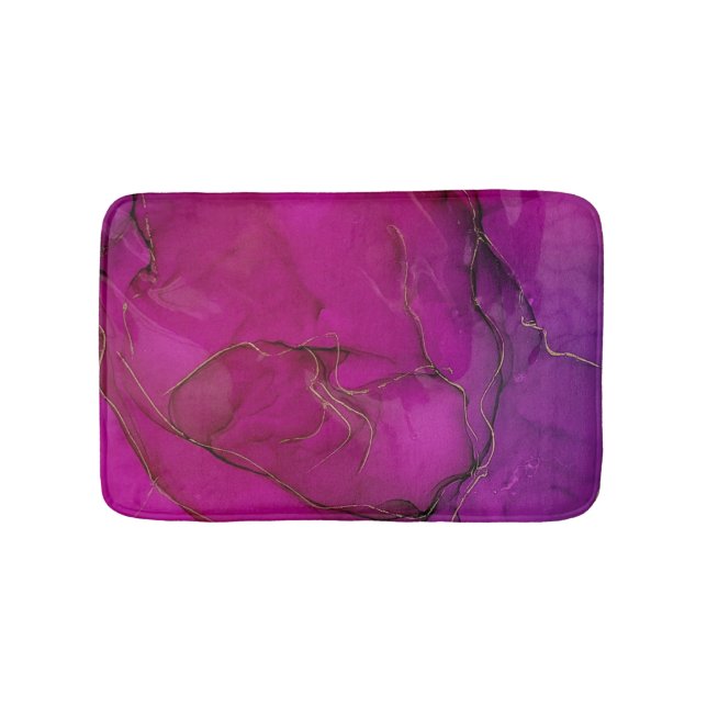 Tapis De Bain encre d'alcool pourpre (Devant)
