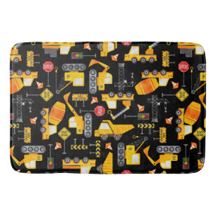 Tapis De Bain Enfants Aquarelle Construction Véhicules Bain Mat