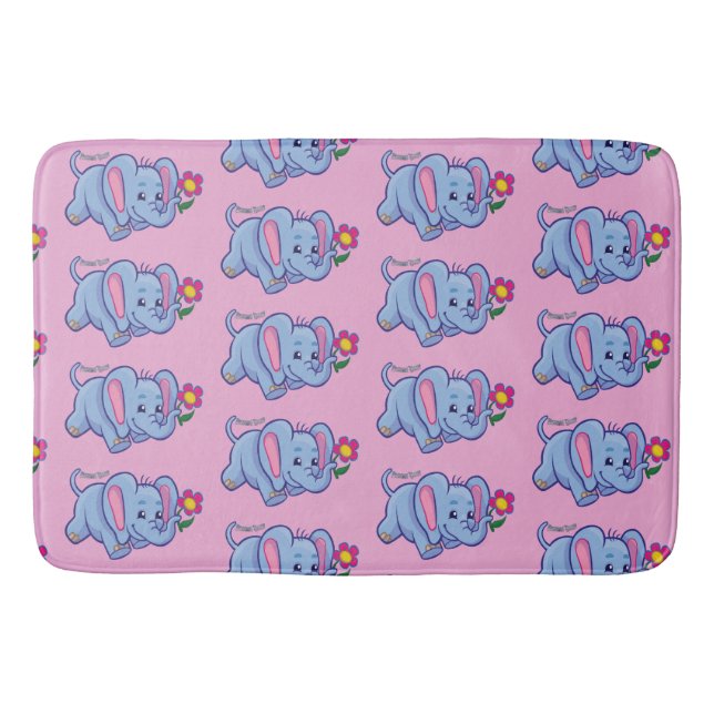 Tapis De Bain Enfants Dansant Eléphant Daisy Mat (Devant)