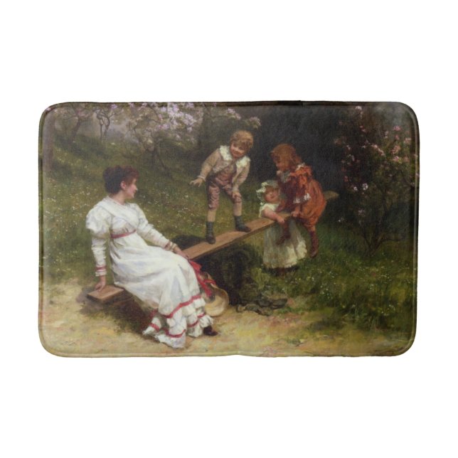 Tapis De Bain Enfants sur une balançoire (de Frederick Morgan) (Devant)
