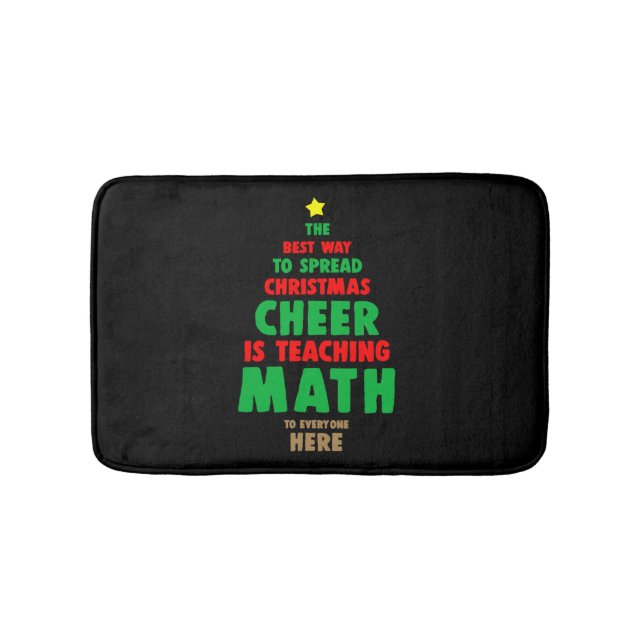 Tapis De Bain Enseignant en mathématiques de Noël (Devant)