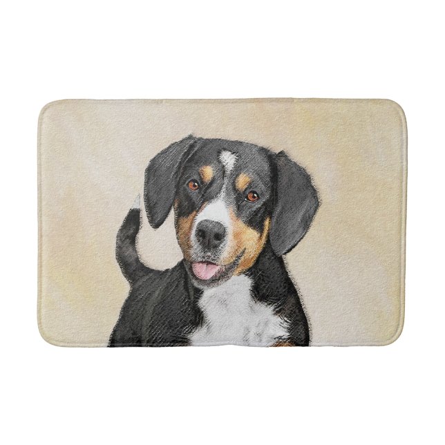 Tapis De Bain Entlebucher Mountain Dog Peinture - Art original (Devant)