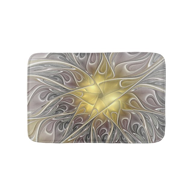 Tapis De Bain Épanouissement avec fleur fractale abstraite moder (Devant)