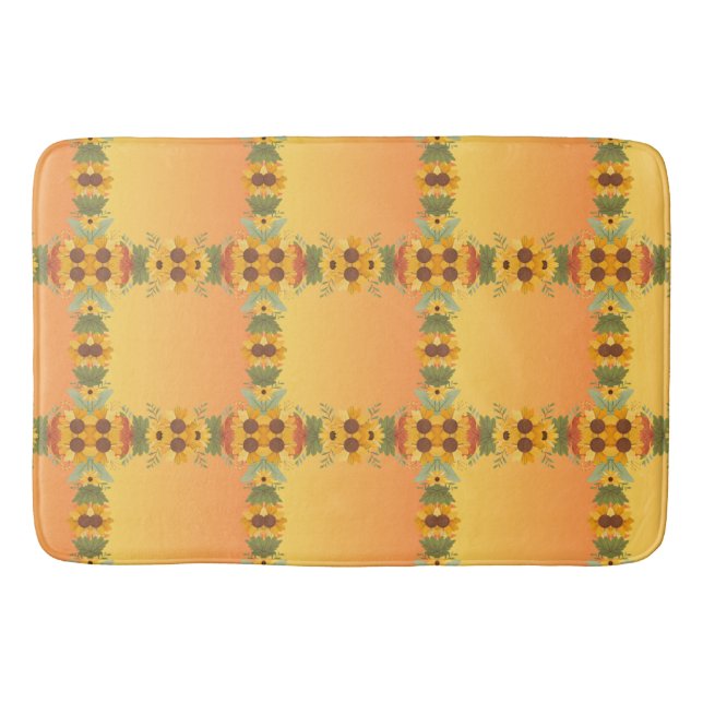 Tapis De Bain Épice citrouille Automne Moisson Automne Thanksgiv (Devant)