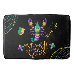Tapis De Bain Épis/trompette/masque/fleur de lis Mardi Gras