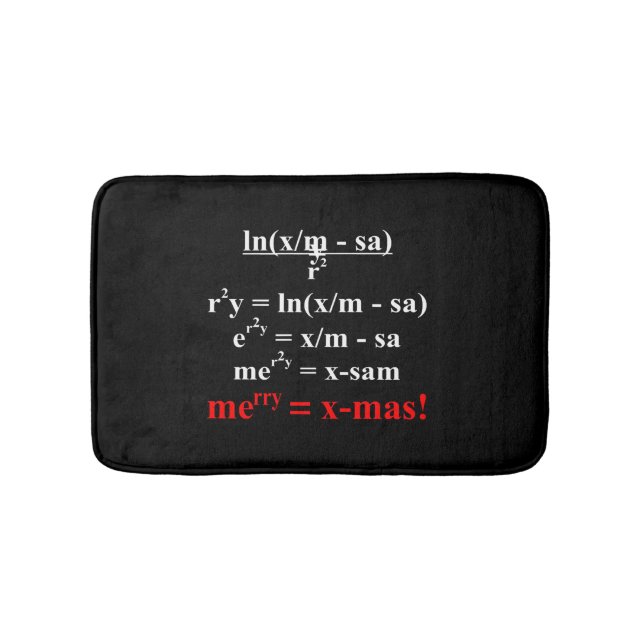 Tapis De Bain Équation mathématique Joyeux Noël (Devant)