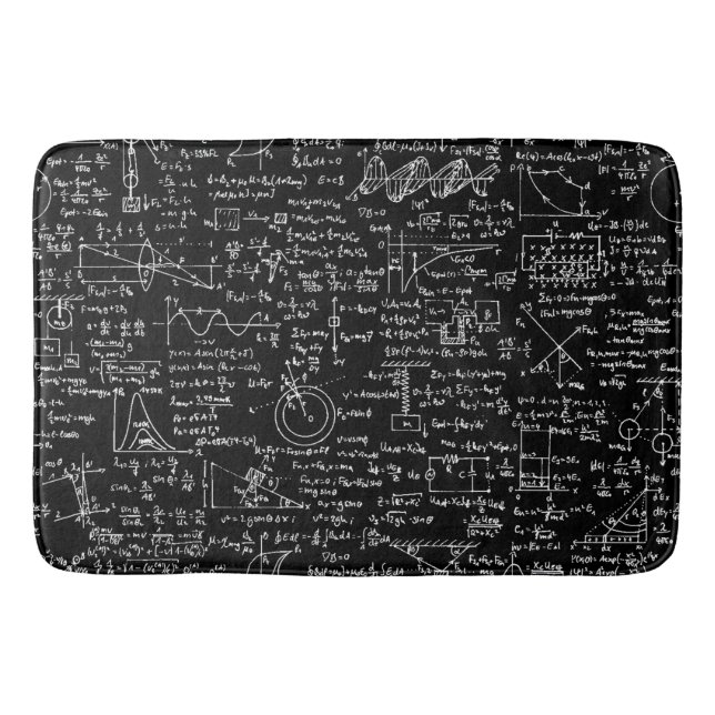 Tapis De Bain Équations de physique sur //noir (Devant)