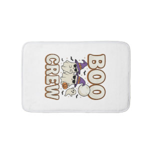 Tapis De Bain Équipage fantôme Halloween Vintage Vector Design_1