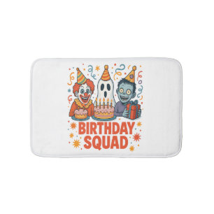 Tapis De Bain Équipe d'anniversaire Halloween Clown Fantôme Zomb