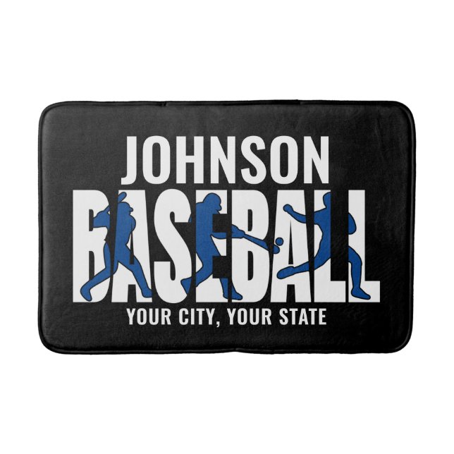 Tapis De Bain Équipe de baseball AJOUTER NOM Champion Joueur de  (Devant)