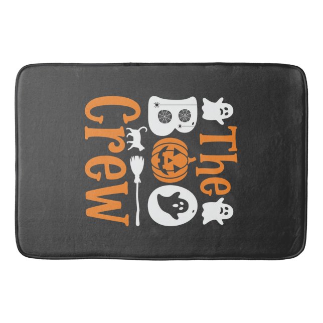 Tapis De Bain Équipe de fantômes de citrouille de chat de concep (Devant)