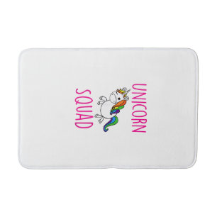 Tapis De Bain Équipe de licorne mignonne drôle de licorne party