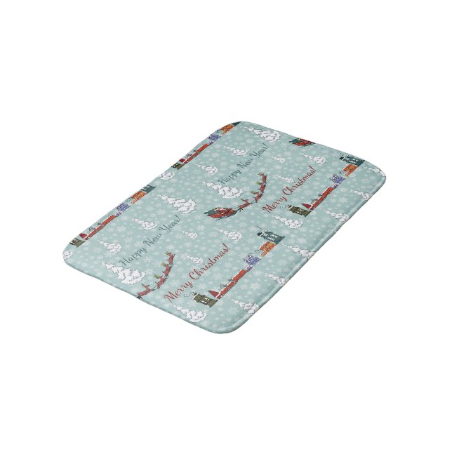Tapis De Bain Équipe de père Noël (Angle)