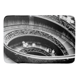 Tapis De Bain Escalier spiral noir et blanc