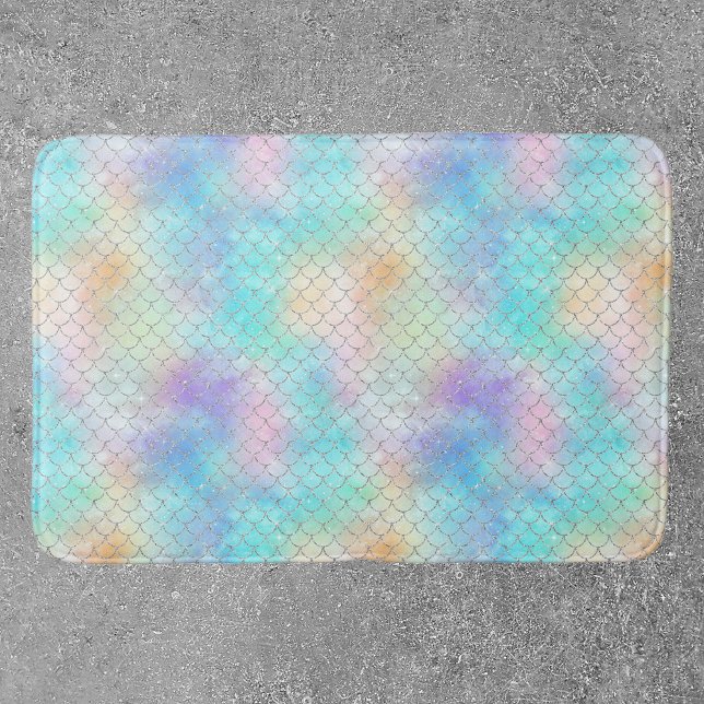 Tapis De Bain Éscaliers de sirène bleu rose (Créateur téléchargé)