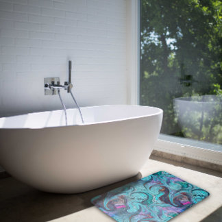 Tapis De Bain Escaliers en mosaïque Abstraite colorée ou à lunet