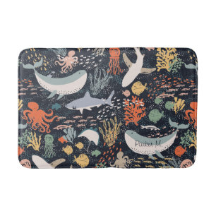 Tapis De Bain Espèce marine personnalisée de