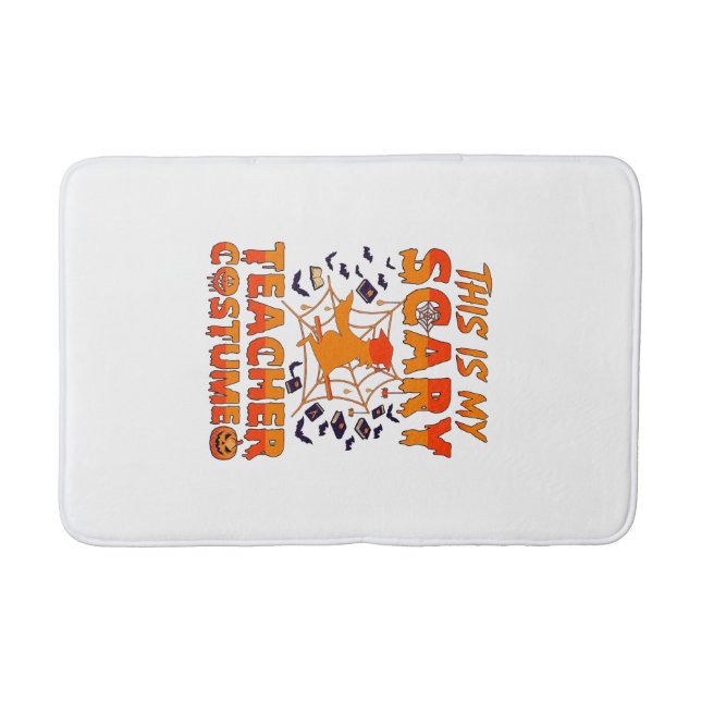 Tapis De Bain Est Costume d'enseignant effrayant Halloween Sorci (Devant)