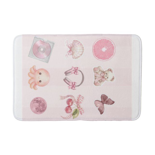Tapis De Bain Esthétique rose  (Devant)