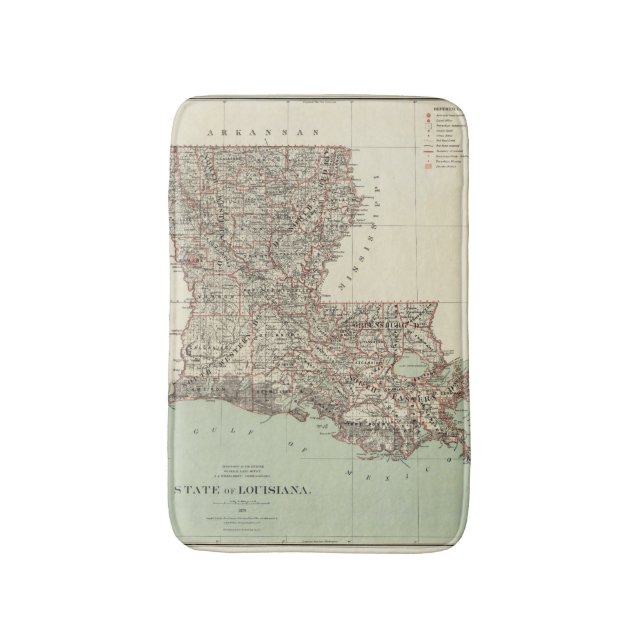 Tapis De Bain État de la Louisiane (Devant (Vertical))