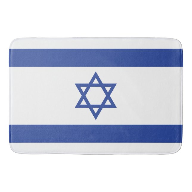 Tapis De Bain Etat d'Israël Drapeau, Étoile de David Juifs (Devant)