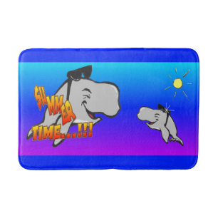 Tapis De Bain Été Baleines Cartoon Bathmat