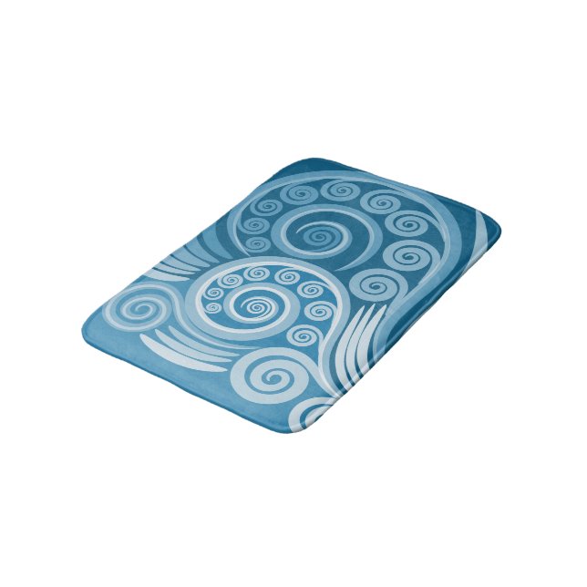 Tapis De Bain Été Bouée Bleue Tourle Mat Bain (Angle)