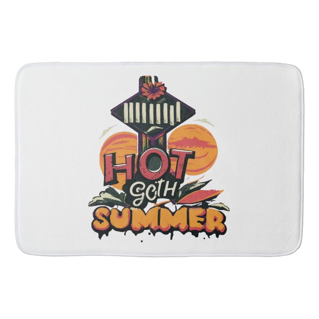 Tapis De Bain Été chic gothique chaud  (Devant)