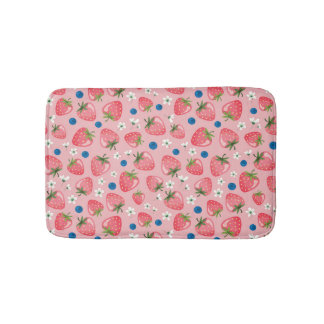 Tapis De Bain Eté fraise, arrière - plan caricaturale.