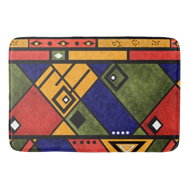 Tapis De Bain Ethno africain sans couture traditionnelle motif (Devant)
