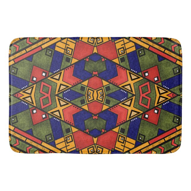 Tapis De Bain Ethno africain sans couture traditionnelle motif (Devant)
