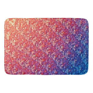 Tapis De Bain Étincelle de mosaïque émotionnelle vive